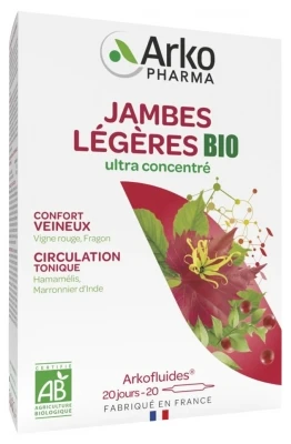 Arkopharma Arkofluides Light Legs 20 Organic Phials 3 Arkopharma Arkofluides Light Legs 20 Organic Phials