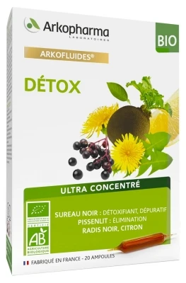 Arkopharma Arkofluides Organic Detox 20 Phials 3 Arkopharma Arkofluides Organic Detox 20 Phials