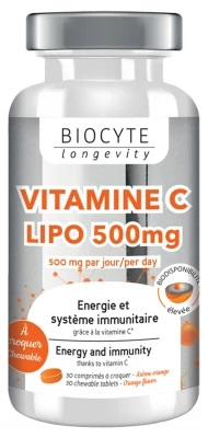 Biocyte Longevity Vitamin C Lipo 500mg 30 Tablets