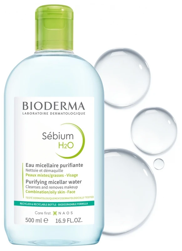 Bioderma Sébium H2O Purifying Cleansing Micellar Water 500ml 4 Bioderma Sébium H2O Purifying Cleansing Micellar Water 500ml - Image 2