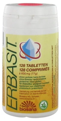 Biosana Erbasit Powder Of Basic Mineral Salts Of Plants Lactose Free 128 Tablets