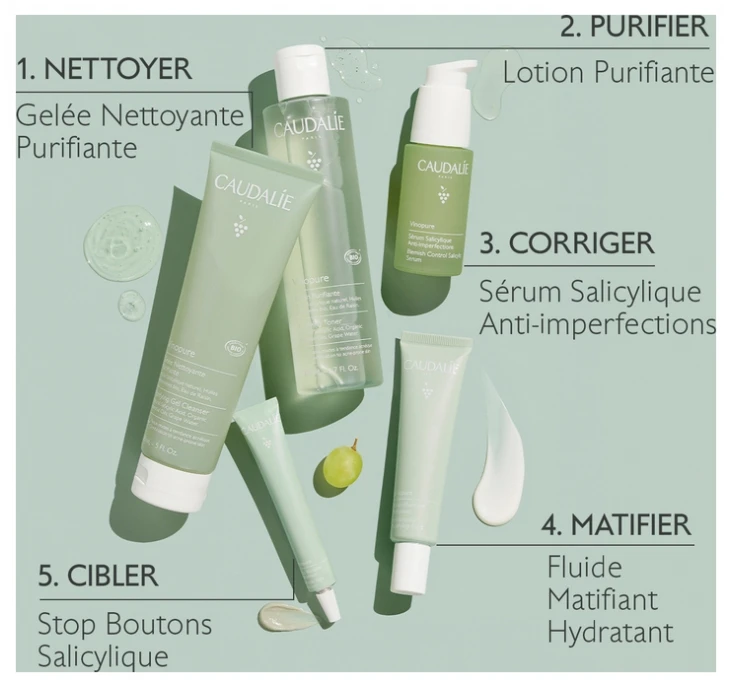 Caudalie Vinopure Blemish Control Salicylic Serum 30ml 7 Caudalie Vinopure Blemish Control Salicylic Serum 30ml - Image 5