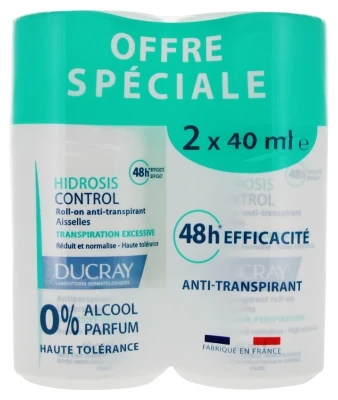 Ducray Hidrosis Control Antiperspirant Roll-On Underarms 2 X 40ml 3 Ducray Hidrosis Control Antiperspirant Roll-On Underarms 2 X 40ml