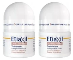 Etiaxil Confort+ Unperspirant Roll-On Treatment For Armpits Sensitive Skins 2 X 15ml