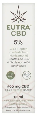 Eutra CBD 5% Drops With Natural Hemp Oil 10ml