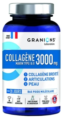 Granions Marine Collagen Type I And II 3000 Mg 80 Tablets 3 Granions Marine Collagen Type I And II 3000 Mg 80 Tablets