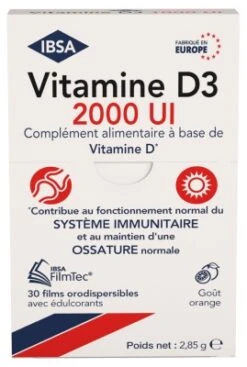 IBSA Vitamin D3 2000 IU 30 Orodispersible Films