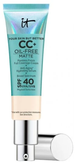 IT Cosmetics Your Skin But Better CC+ Cream Oil Free Matte CC Poreless Finish Full Coverage Cream SPF40 32 Ml