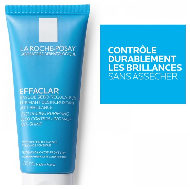 La Roche-Posay Effaclar Unclogging Purifying Sebo-Controlling Mask Anti-Shine 100ml 5 La Roche-Posay Effaclar Unclogging Purifying Sebo-Controlling Mask Anti-Shine 100ml - Image 3