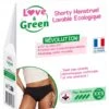 Love & Green Washable Menstrual Shorty Black Abundant Flow -Care Product Store love green washable p76100