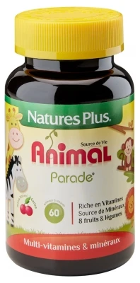 Natures Plus Animal Parade Child Source Of Life Cherry Flavour 60 Tablets