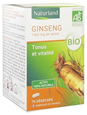Naturland Ginseng Organic 75 Vegecaps 3 Naturland Ginseng Organic 75 Vegecaps