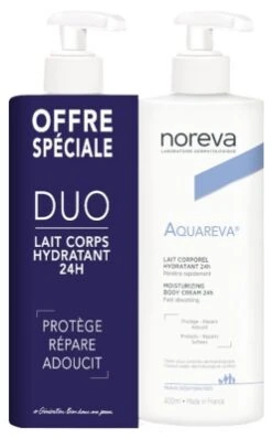 Noreva Aquareva 24H Moisturizing Body Cream 2 X 400ml