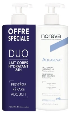 Noreva Aquareva 24H Moisturizing Body Cream 2 X 400ml 3 Noreva Aquareva 24H Moisturizing Body Cream 2 X 400ml