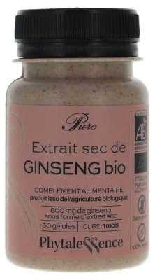 Phytalessence Pure Ginseng Organic 60 Capsules 3 Phytalessence Pure Ginseng Organic 60 Capsules