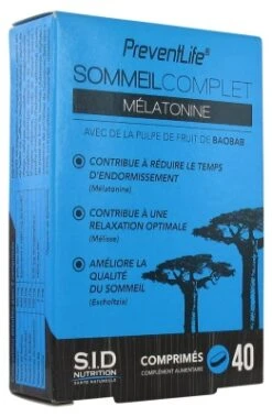 S.I.D Nutrition PreventLife CompleteSleep Melatonin 40 Tablets