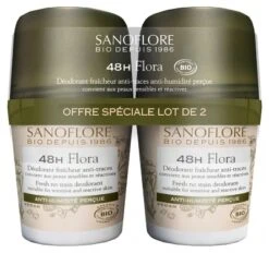 Sanoflore 48H Flora Roll-On Organic 2 X 50ml