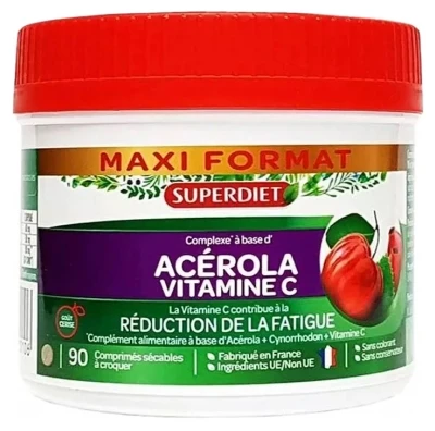 Superdiet Acerola Vitamin C 90 Chewable Scored Tablets 3 Superdiet Acerola Vitamin C 90 Chewable Scored Tablets