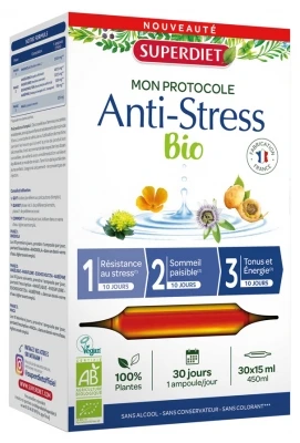 Superdiet Protocol Anti-Stress Organic 30 Phials 3 Superdiet Protocol Anti-Stress Organic 30 Phials
