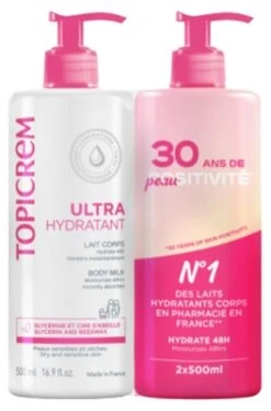 Topicrem Ultra-Moisturizing Body Milk 2 X 500ml