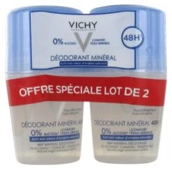 Vichy 48H Mineral Deodorant Roll-On 2 X 50ml