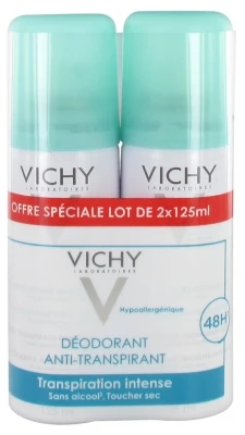 Vichy Anti-Perspirant Deodorant 48H Effectiveness 2 X 125ml